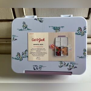 New Cat & Jack Horse Themed Bento Box Lunch Jewelry Storage 3 compartments